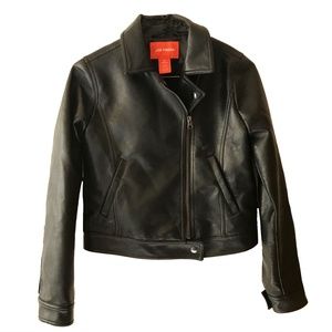 JOE FRESH KIDS BLACK "LEATHER" JACKET SIZE 14